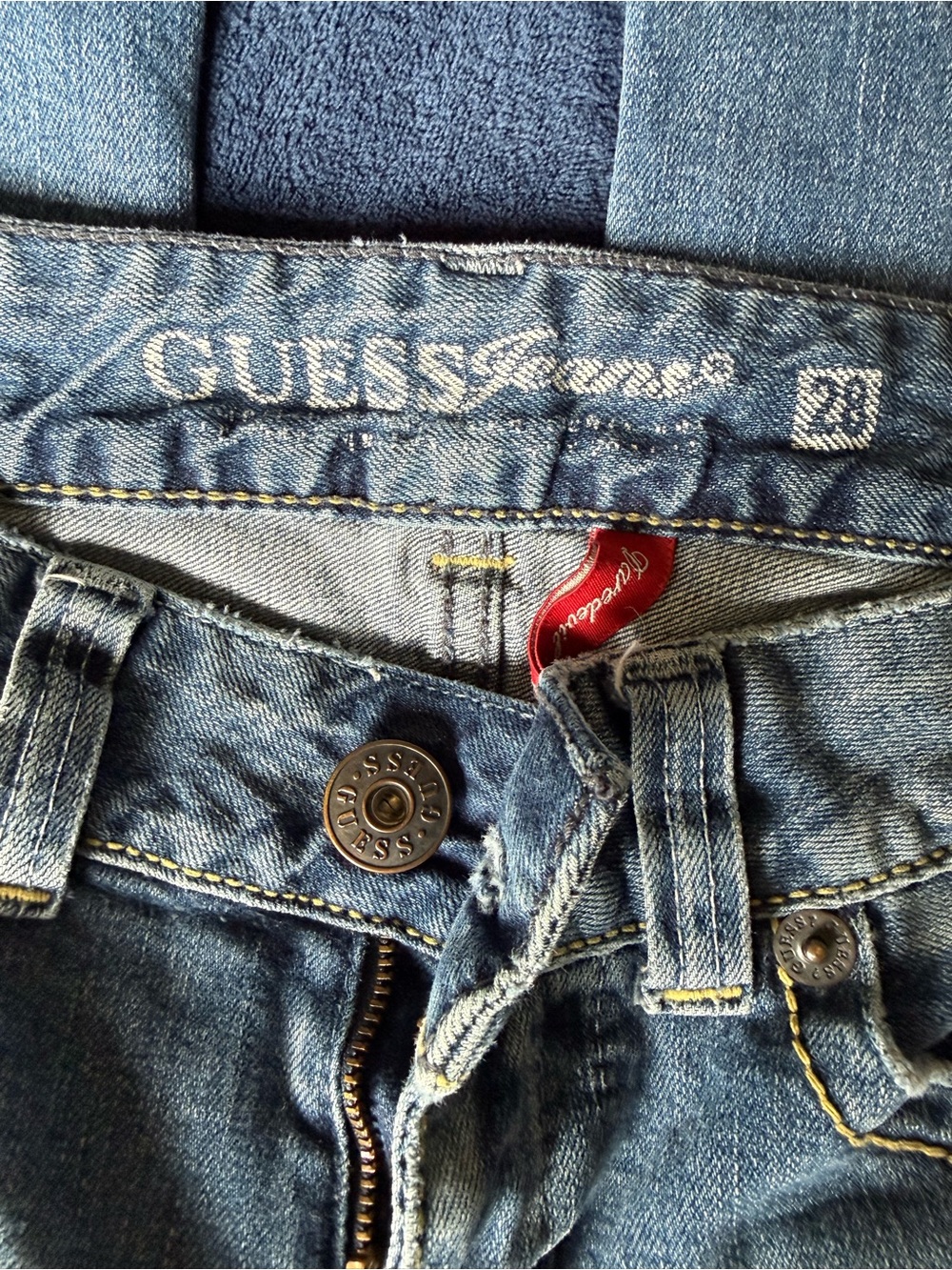 Guess Light Blue Boot Cut Jeans with Stud Detail - Picture 3 of 5